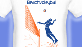 Beachvolleyball T-Shirt, designed by Kekeye