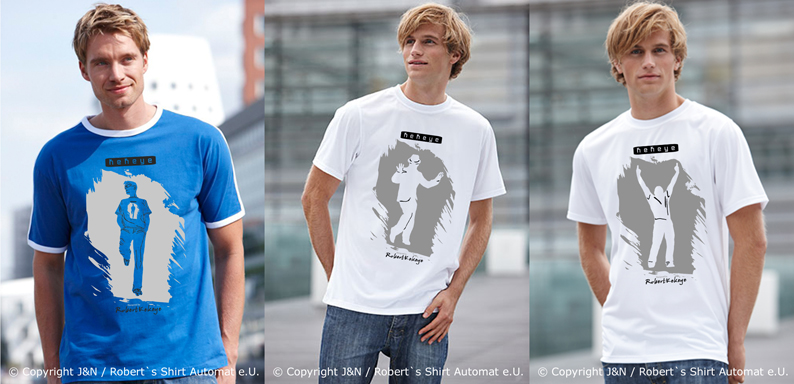 Mans World T-Shirts, Kekeye Design / Foto © J & N, Robert`s Shirt Automat e.U. Mans World T-Shirts, Kekeye Design / Foto © J & N, Robert`s Shirt Automat e.U.