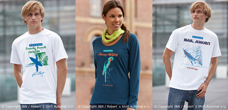 Urlaub, Holiday Tshirts, Kekeye Design / Foto © J & N, Robert`s Shirt Automat e.U.