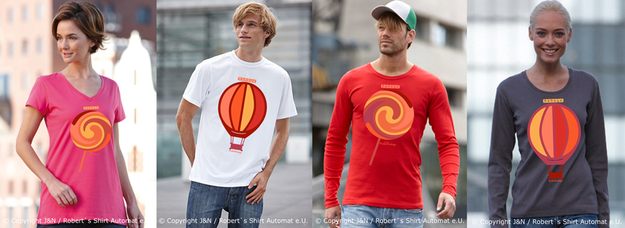 Lolly, Balloons T-shirts, Kekeye Design / Foto © J & N, Robert`s Shirt Automat e.U. Lolly, Balloons T-shirts, Kekeye Design / Foto © J & N, Robert`s Shirt Automat e.U.