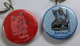 Hunde- und Katzen-Anhänger per Hand gezeichnet vom Designer Kekeye! Individuell und einzigartig!
