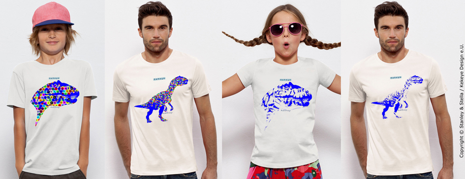 Dinosaurus, Dino, Tyrannosaurus Rex Tshirts, Kekeye Dots Design / Foto © Kekeye Design e.U.