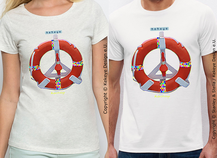 Rettungsring / Lifebelt T-Shirt Galerie, Kekeye Dots Design / Foto © Kekeye Design e.U. / Stanley & Stella