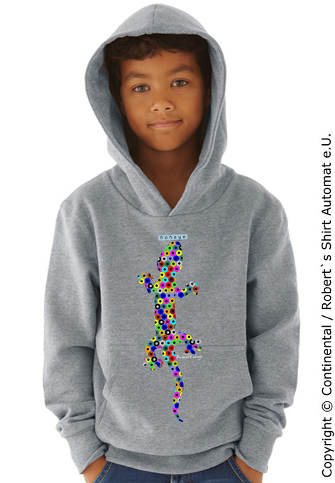 Kinder Hoody, Winter-Kollektion Eidechse in Kekeye Dots Design / Foto © Kekeye Design, Robert`s Shirt Automat e.U.