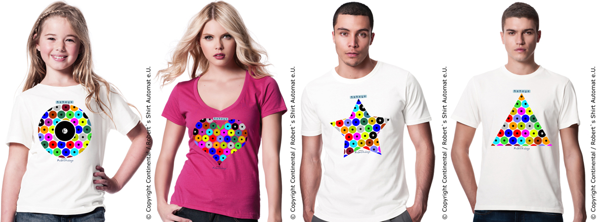 Formen und Farben T-Shirt Kollektion in Dots Design / Foto © Kekeye Design, Robert`s Shirt Automat e.U.