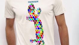 Echse, Eidechse, Lizard T-Shirts in Kekeye Dots Design - Summer Collection