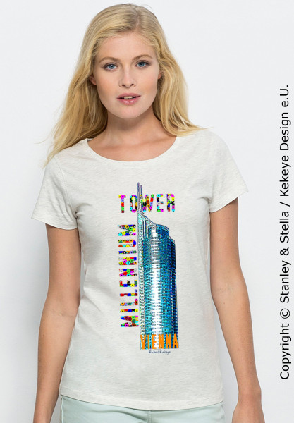 Das Millennium Tower Jubiläums-T-Shirt von Kekeye / Foto © Kekeye Design e.U. / Stanley & Stella