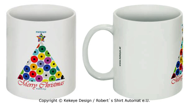Weihnachtstasse in Kekeye Dots Design / Foto © Kekeye Design, Robert`s Shirt Automat e.U.