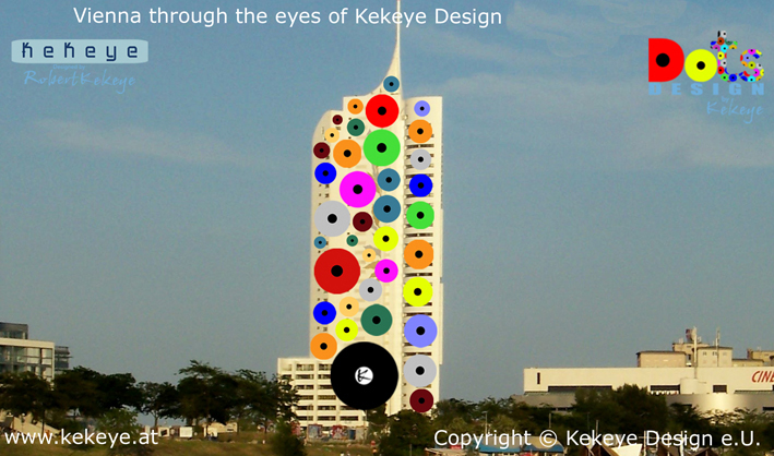 Hochhaus Neue Donau Wien, Vienna in Dots Design / Photo © Kekeye Design e.U.