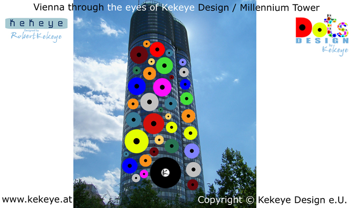 Millennium Tower Wien, Vienna in Dots Design / Photo © Kekeye Design e.U.