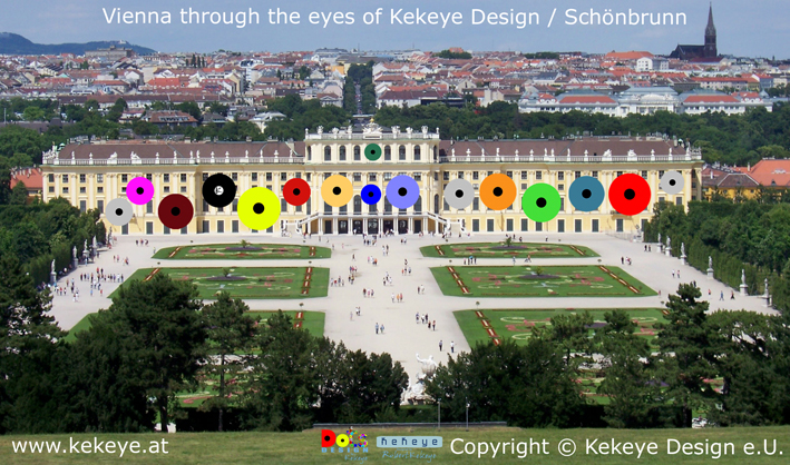 Schönbrunn Wien, Vienna in Dots Design / Photo © Kekeye Design e.U.