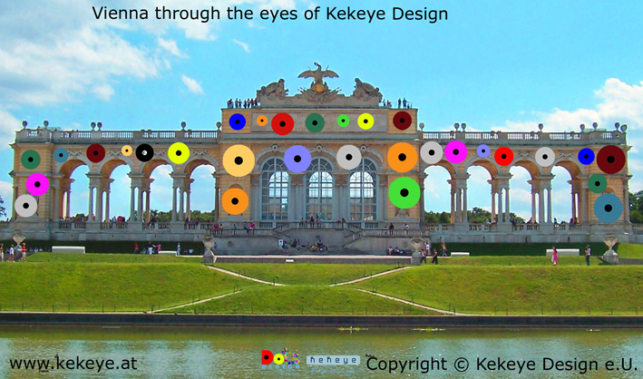 Schönbrunn Wien, Vienna in Dots Design / Photo © Kekeye Design e.U.