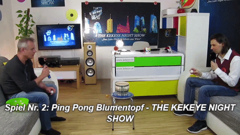 Spiel Nr. 2: Ping Pong Blumentopf - THE KEKEYE NIGHT SHOW / Foto © Kekeye Design e.U.