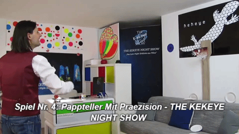 Spiel Nr. 4: Pappteller Mit Praezision - THE KEKEYE NIGHT SHOW / Foto © Kekeye Design e.U.