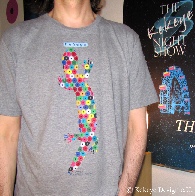 Kekeye T-Shirt of the Day / Eidechse, Lizard in Dots Design / Photo © Kekeye Design e.U.